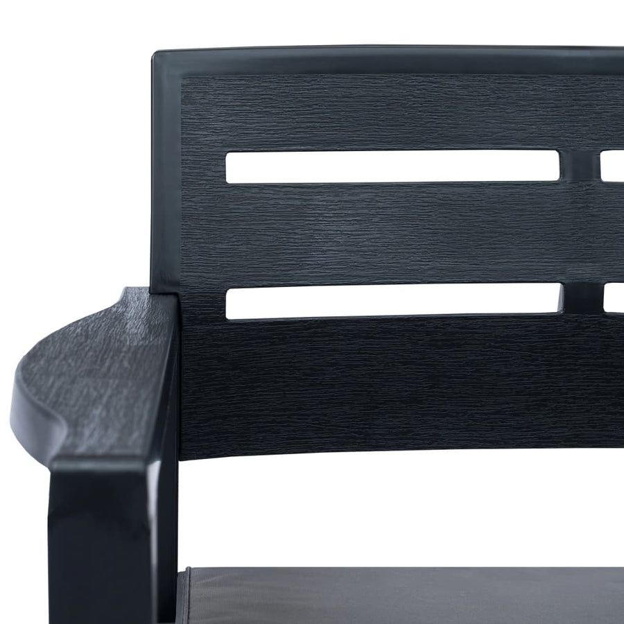 Loungeset Kunststof Antraciet