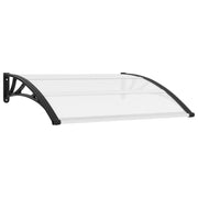 Deurluifel 120x80 cm polycarbonaat zwart transparant