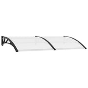 Deurluifel 200x80 cm polycarbonaat zwart transparant
