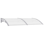 Deurluifel 200x75 cm polycarbonaat grijs transparant