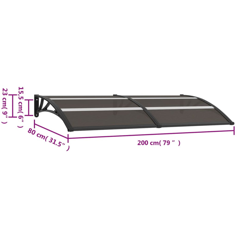 Deurluifel 200x80 cm PC zwart 200 x 80 cm Zwart en wit