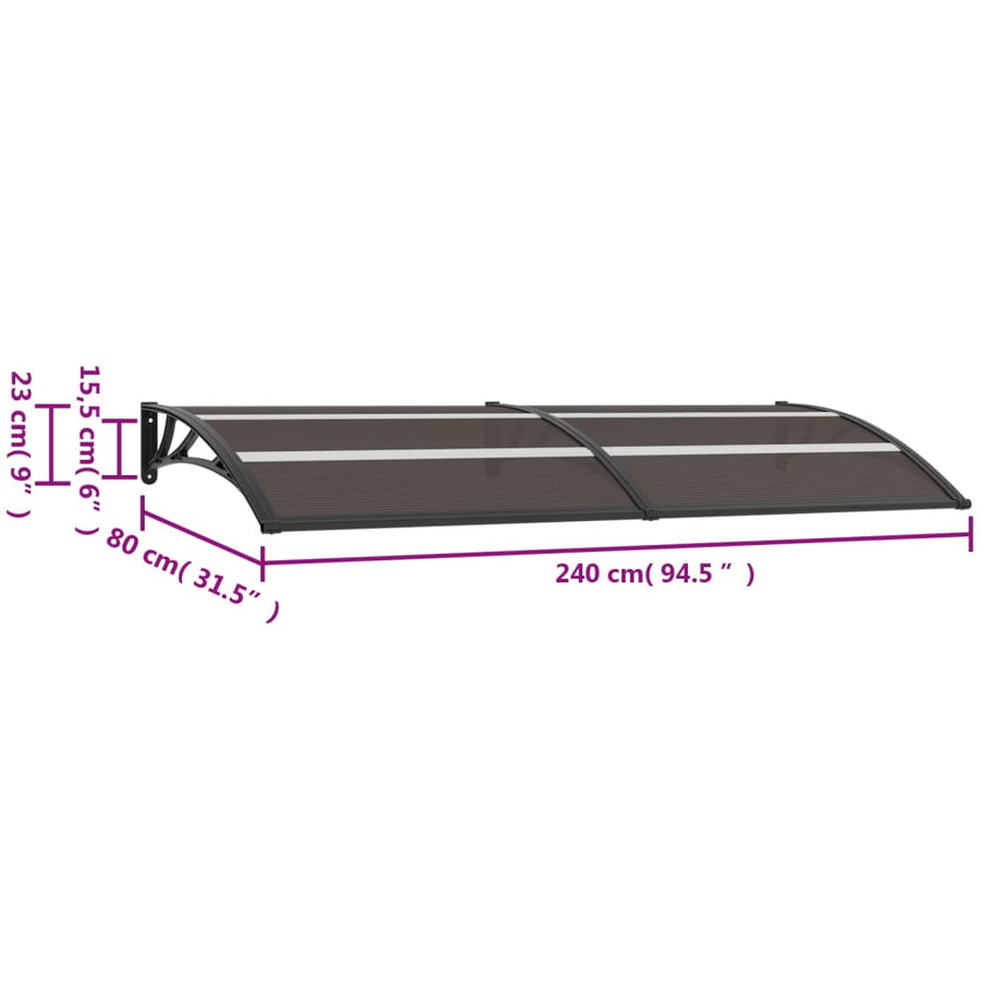 Deurluifel 240x80 cm PC zwart 240 x 80 cm Zwart en wit