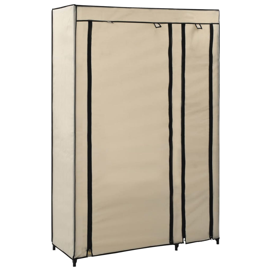 Kledingkast Opvouwbaar 0X45X75 Cm Stof Crème