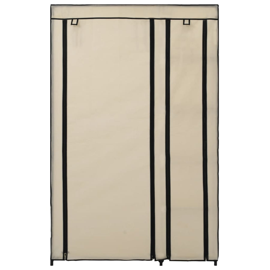 Kledingkast Opvouwbaar 0X45X75 Cm Stof Crème