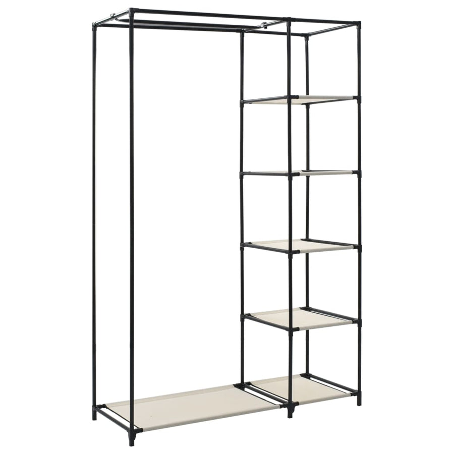 Kledingkast Opvouwbaar 0X45X75 Cm Stof Crème