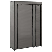 Kledingkast opvouwbaar 110x45x175 cm grijs