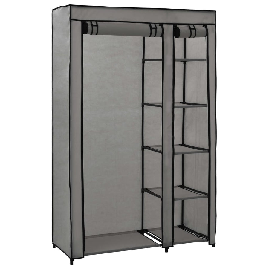 Kledingkast Opvouwbaar 0X45X75 Cm Stof Grijs