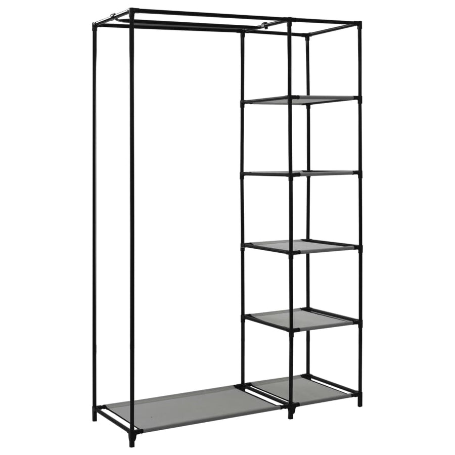 Kledingkast Opvouwbaar 0X45X75 Cm Stof Grijs