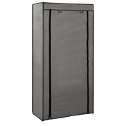 Schoenenkast met hoes 58x28x106 cm grijs