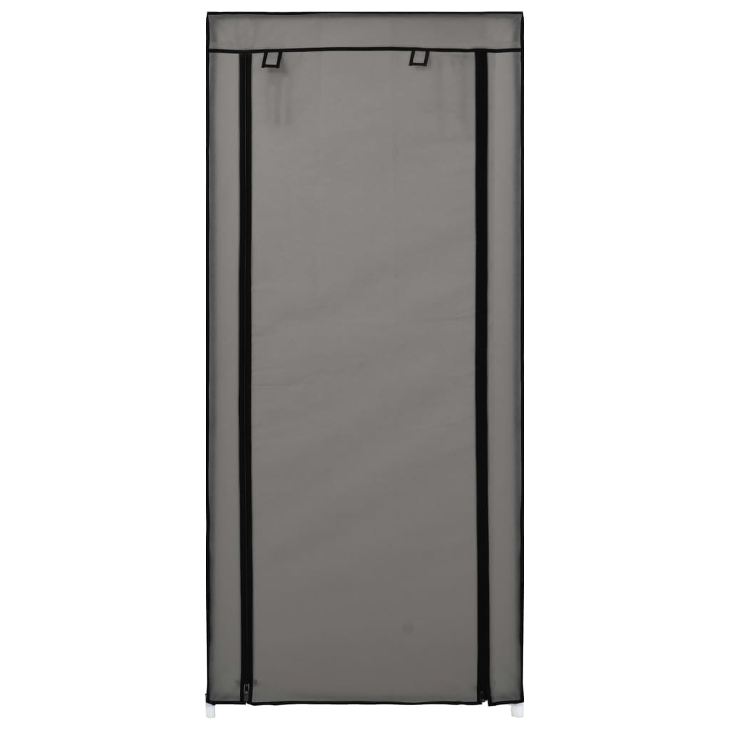 Schoenenkast met hoes 58x28x106 cm stof grijs Grijs