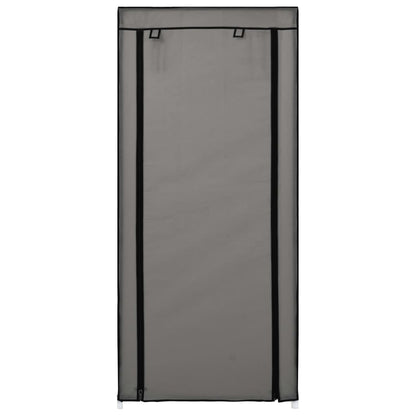 Schoenenkast met hoes 58x28x106 cm stof grijs Grijs