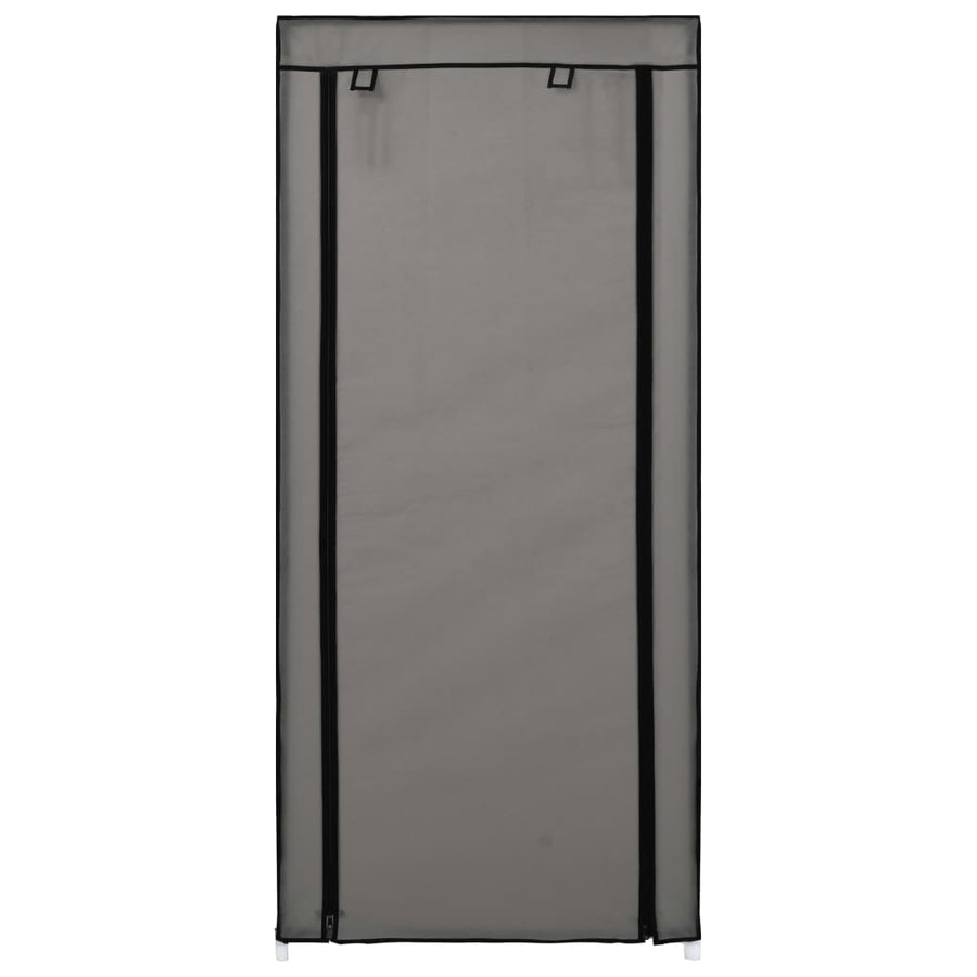 Schoenenkast met hoes 58x28x106 cm stof grijs Grijs