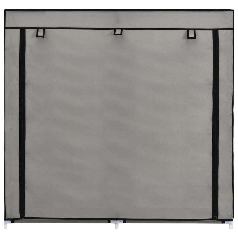 Schoenenkast met hoes 115x28x110 cm stof grijs Grijs