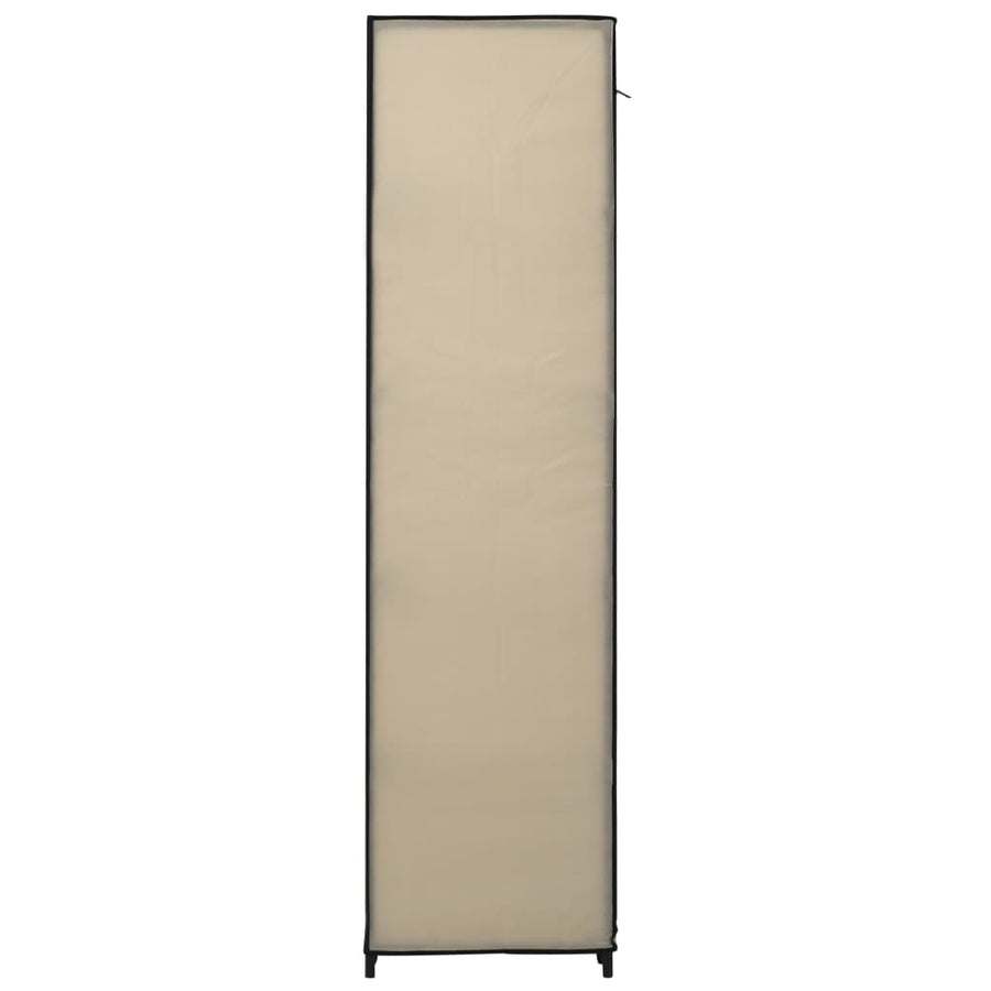 Kledingkast Met Vakken En Stangen 50X45X76 Cm Stof Crème