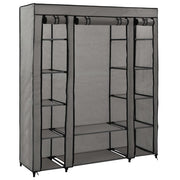 Kledingkast 150x45x176 cm stof grijs