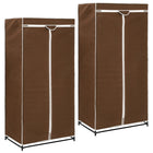 Kledingkast 75x50x160 cm bruin (2 stuks)