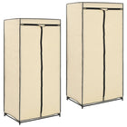 Kledingkast 75x50x160 cm crème (2 stuks)