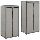 Wardrobes 2 pcs 75x50x160 cm grey