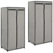 Kledingkasten 2 st 75x50x160 cm grijs
