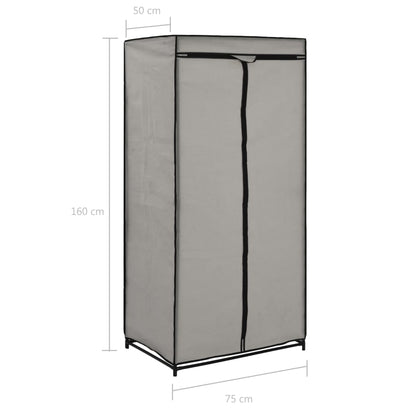 Kledingkasten St 75X50X60 Cm 2 Grijs