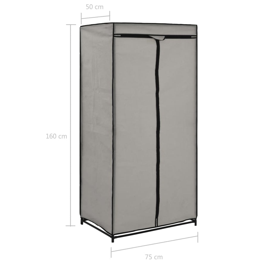 Kledingkasten St 75X50X60 Cm 2 Grijs