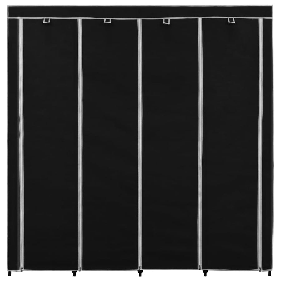 Kledingkast Met 4 Vakken 75X45X70 Cm Zwart