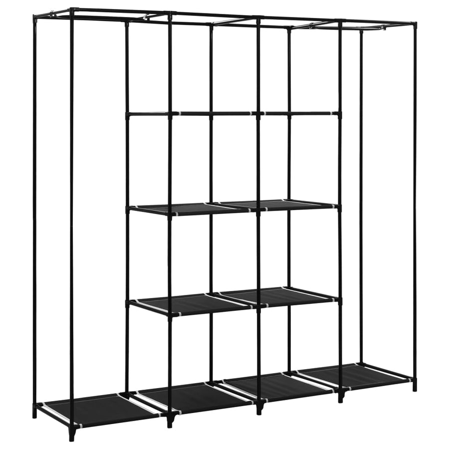Kledingkast Met 4 Vakken 75X45X70 Cm Zwart