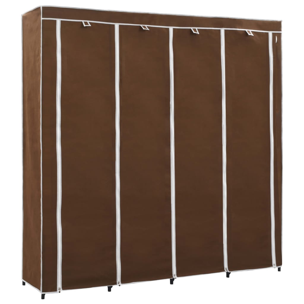 Kledingkast Met 4 Vakken 75X45X70 Cm Bruin