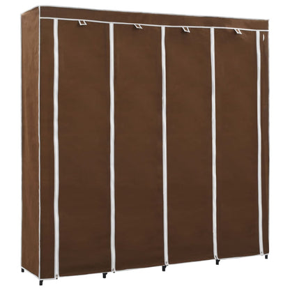 Kledingkast Met 4 Vakken 75X45X70 Cm Bruin