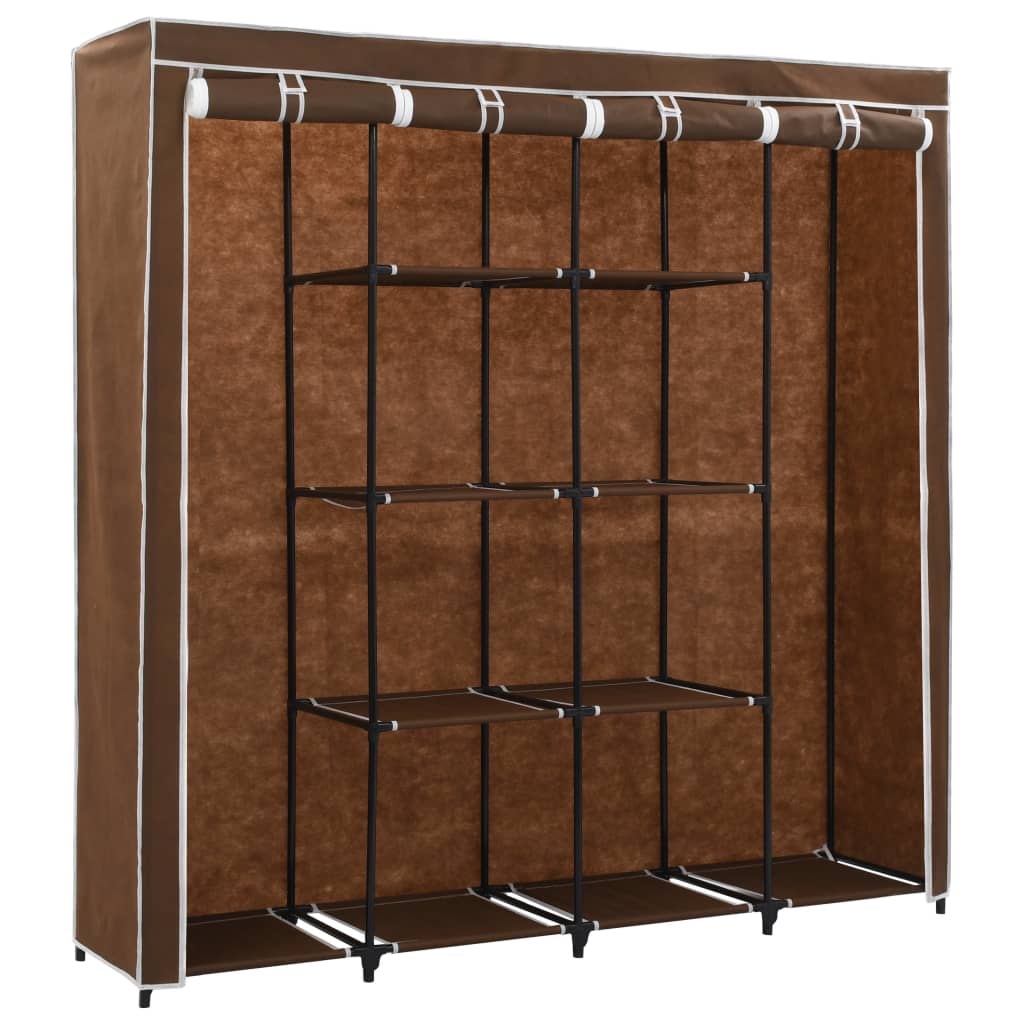 Kledingkast Met 4 Vakken 75X45X70 Cm Bruin