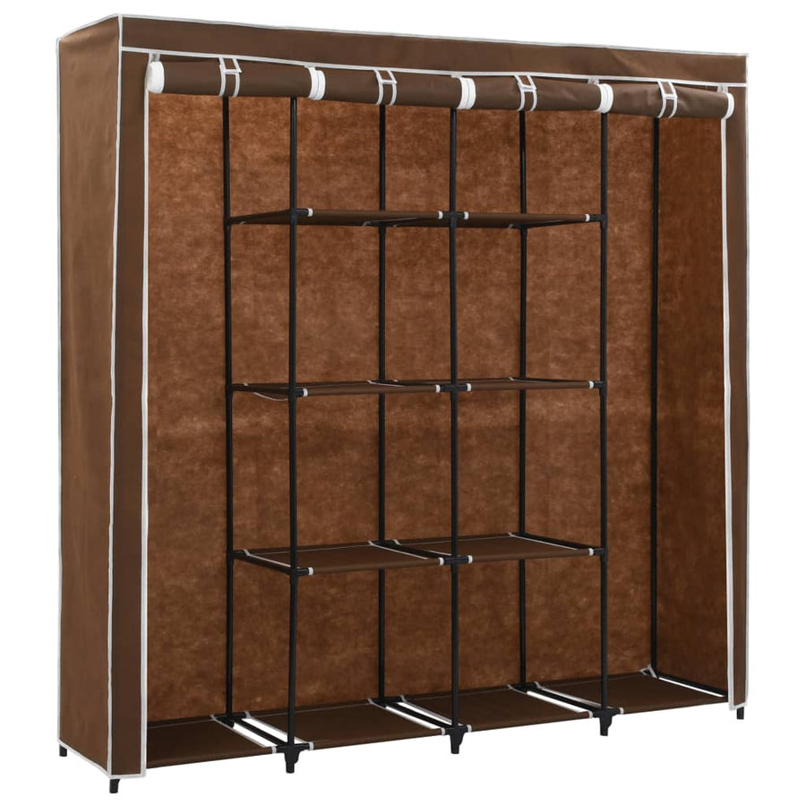 Kledingkast Met 4 Vakken 75X45X70 Cm Bruin