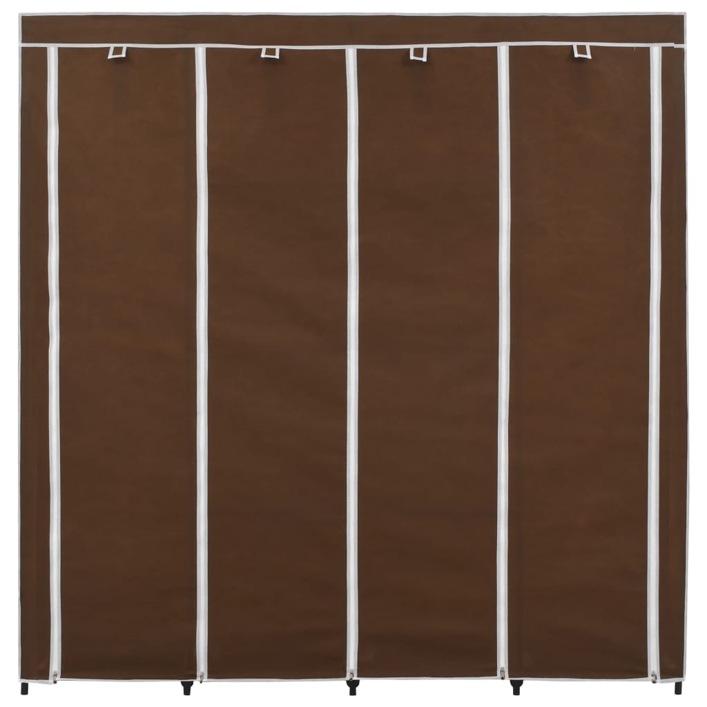 Kledingkast Met 4 Vakken 75X45X70 Cm Bruin