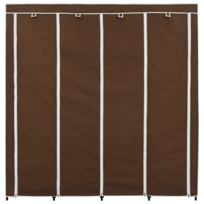 Kledingkast Met 4 Vakken 75X45X70 Cm Bruin