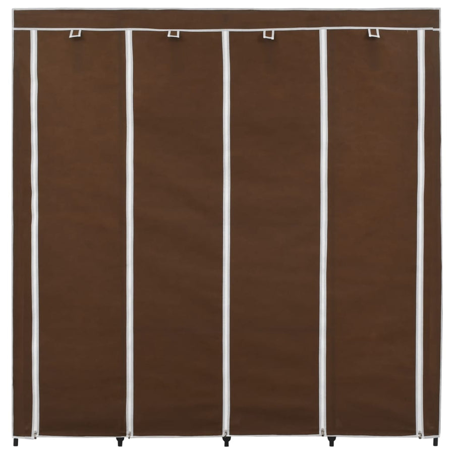 Kledingkast Met 4 Vakken 75X45X70 Cm Bruin