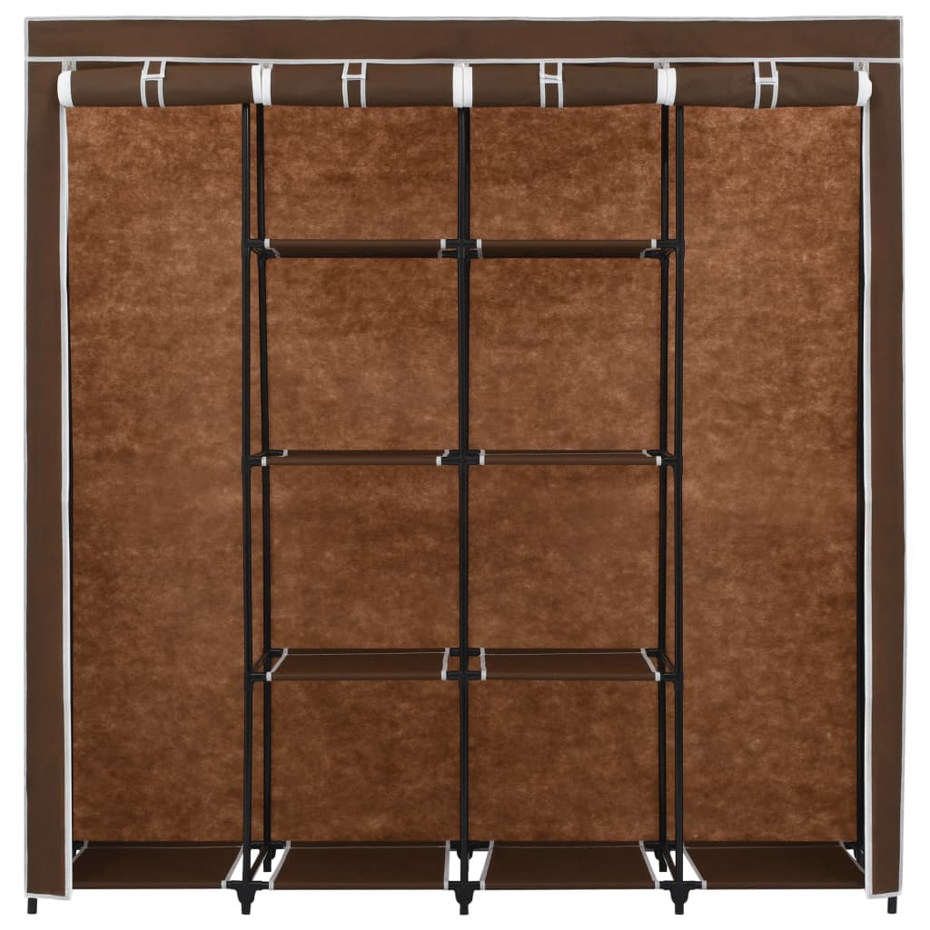 Kledingkast Met 4 Vakken 75X45X70 Cm Bruin