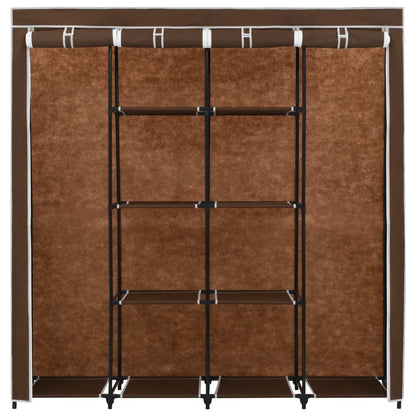 Kledingkast Met 4 Vakken 75X45X70 Cm Bruin
