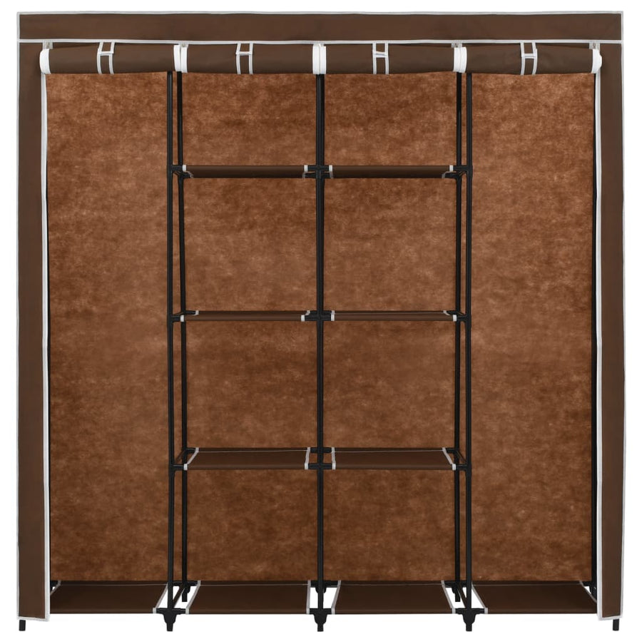 Kledingkast Met 4 Vakken 75X45X70 Cm Bruin