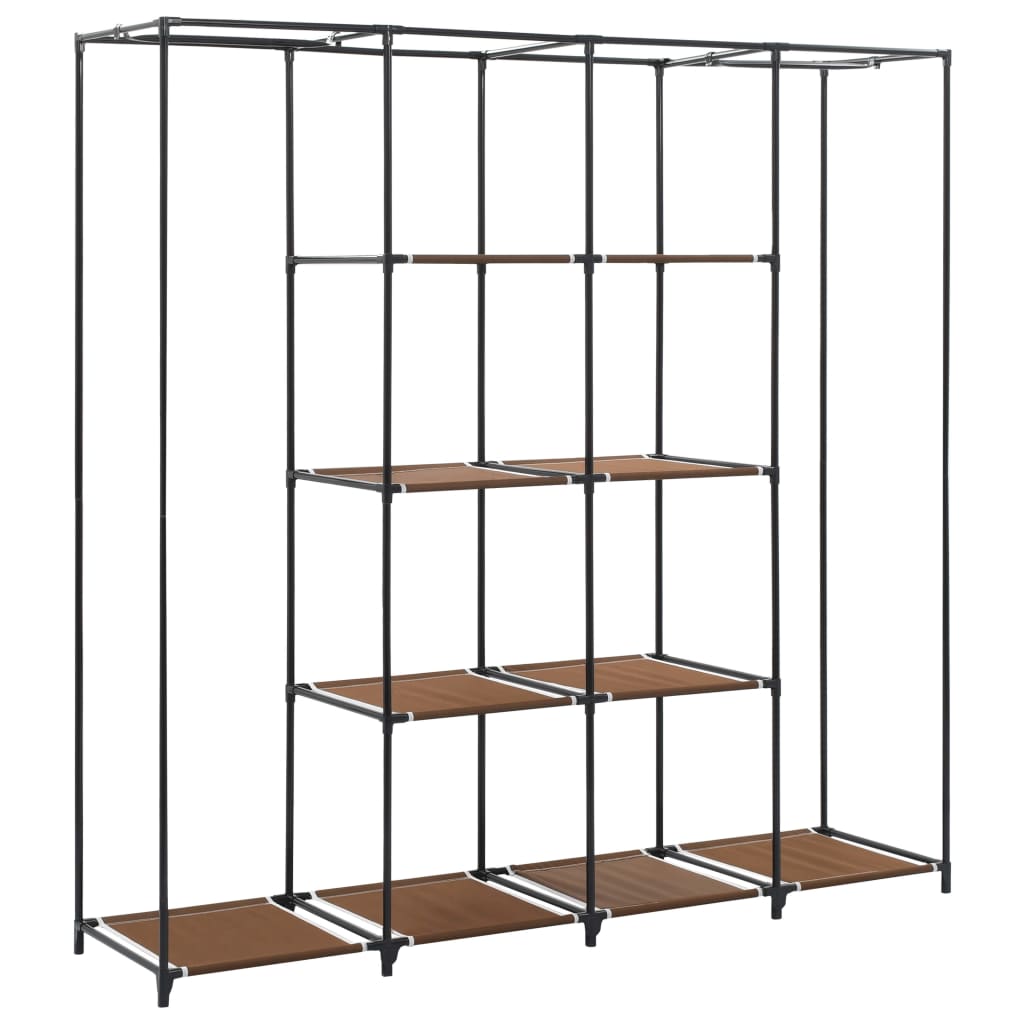 Kledingkast Met 4 Vakken 75X45X70 Cm Bruin