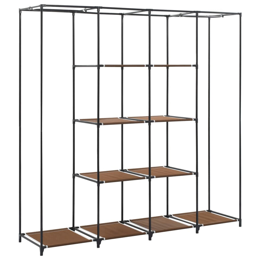 Kledingkast Met 4 Vakken 75X45X70 Cm Bruin