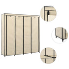 Wardrobe with 4 compartments 175x45x170 cm cream