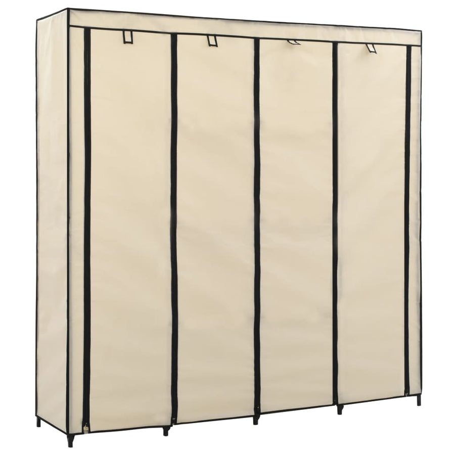 Kledingkast Met 4 Vakken 75X45X70 Cm Crème