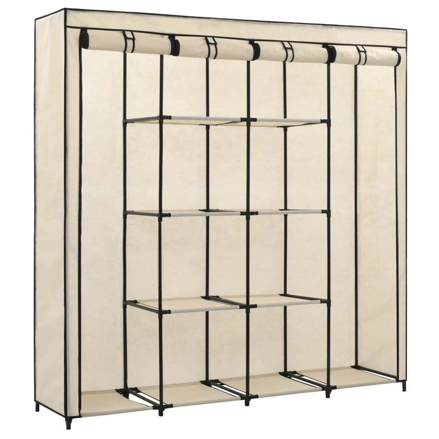 Kledingkast Met 4 Vakken 75X45X70 Cm Crème