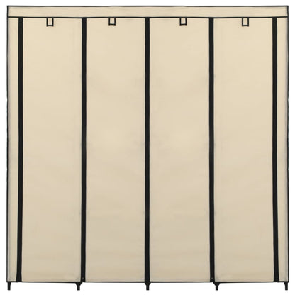 Kledingkast Met 4 Vakken 75X45X70 Cm Crème