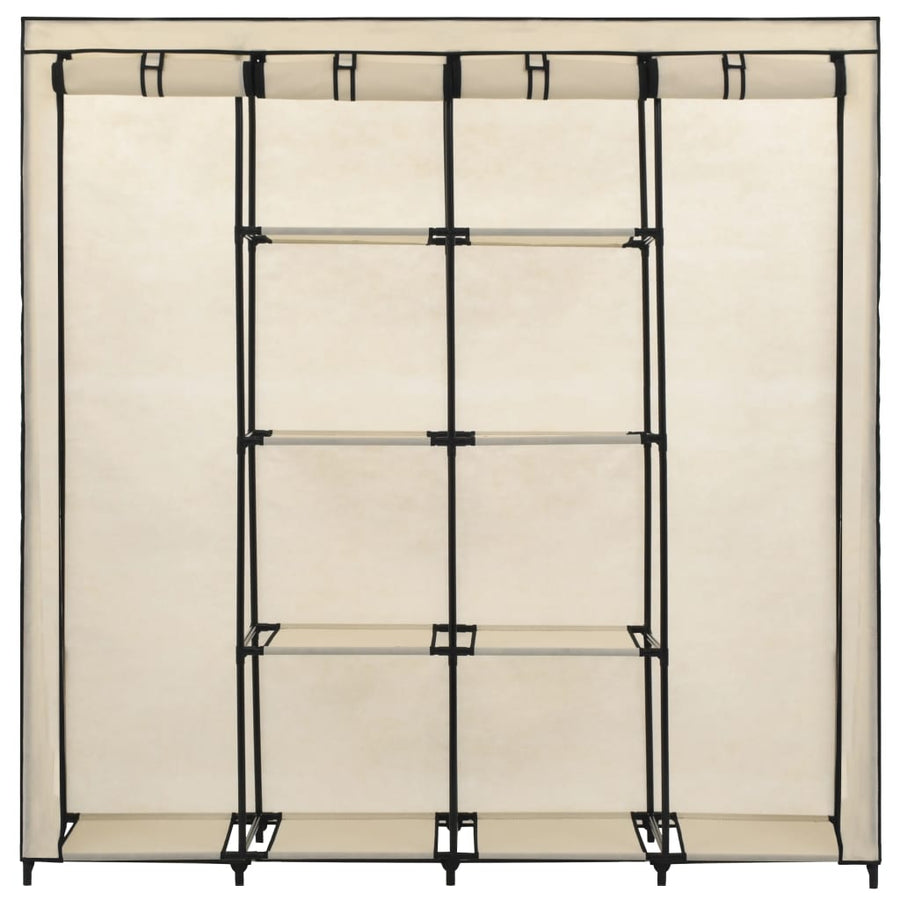 Kledingkast Met 4 Vakken 75X45X70 Cm Crème