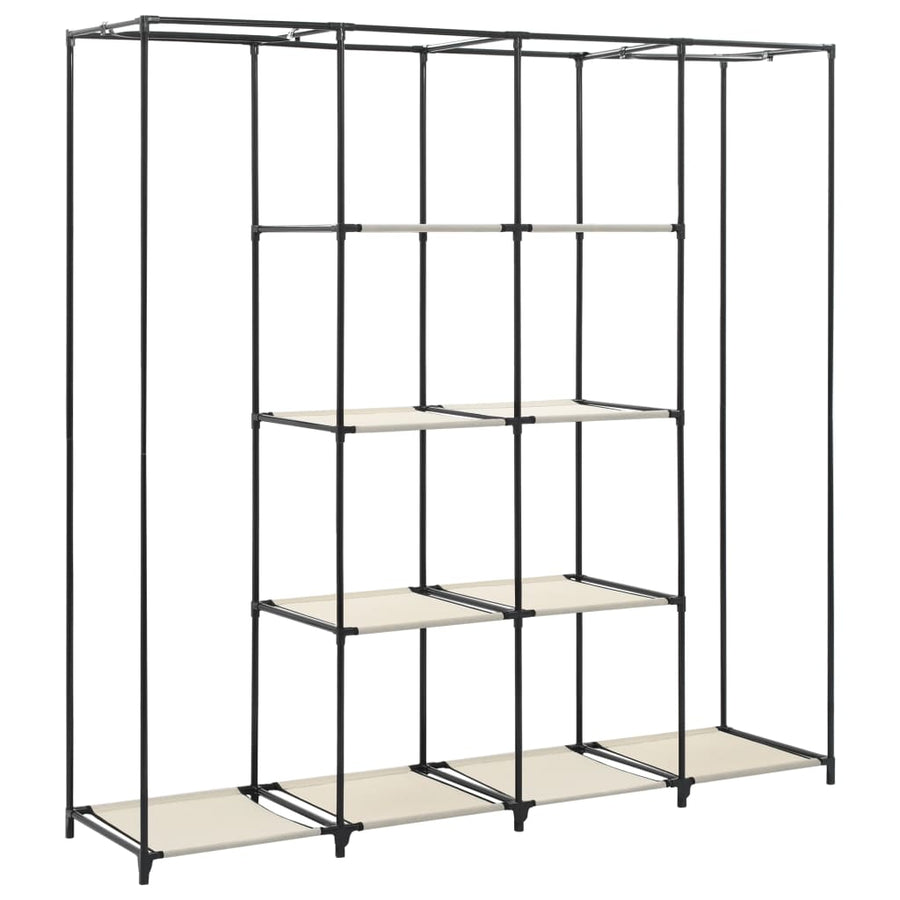 Kledingkast Met 4 Vakken 75X45X70 Cm Crème