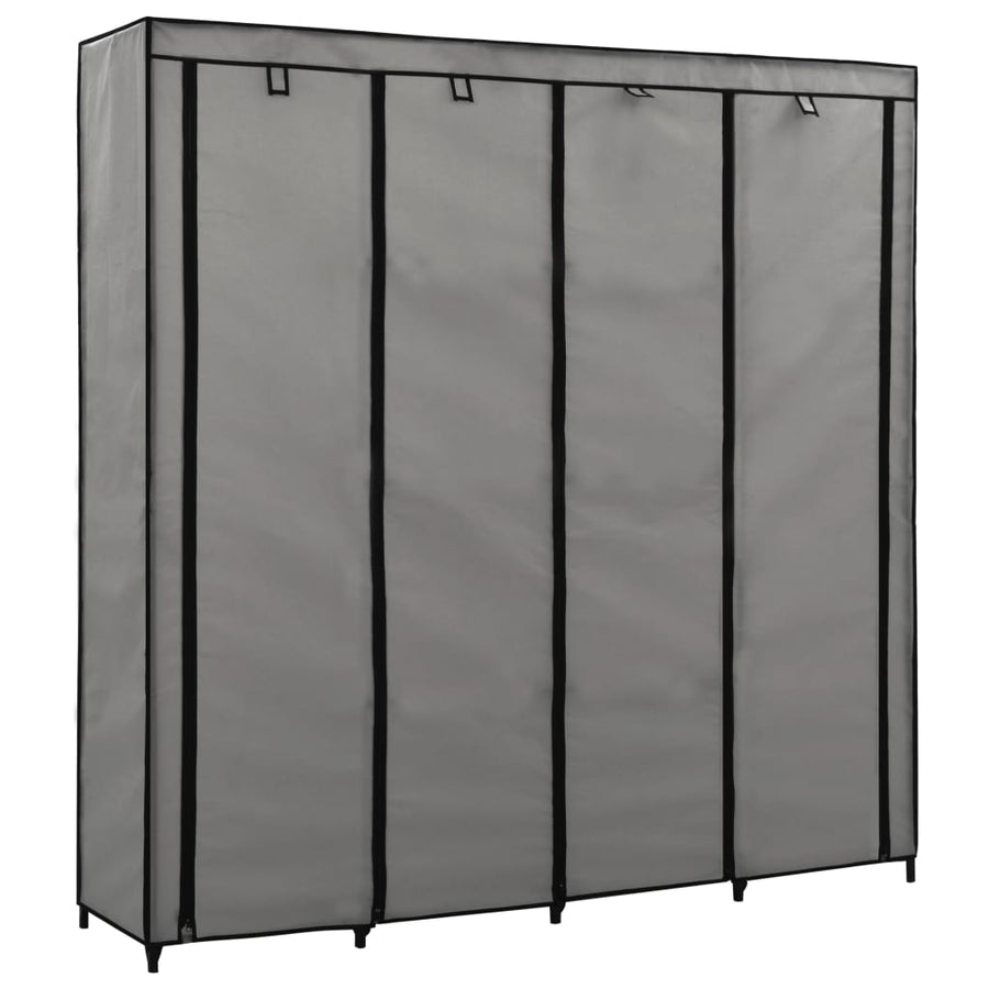 Kledingkast Met 4 Vakken 75X45X70 Cm Grijs