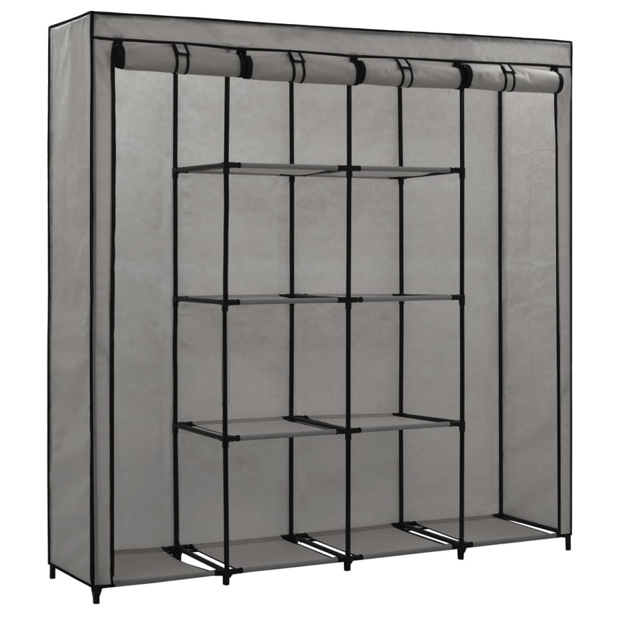 Kledingkast Met 4 Vakken 75X45X70 Cm Grijs