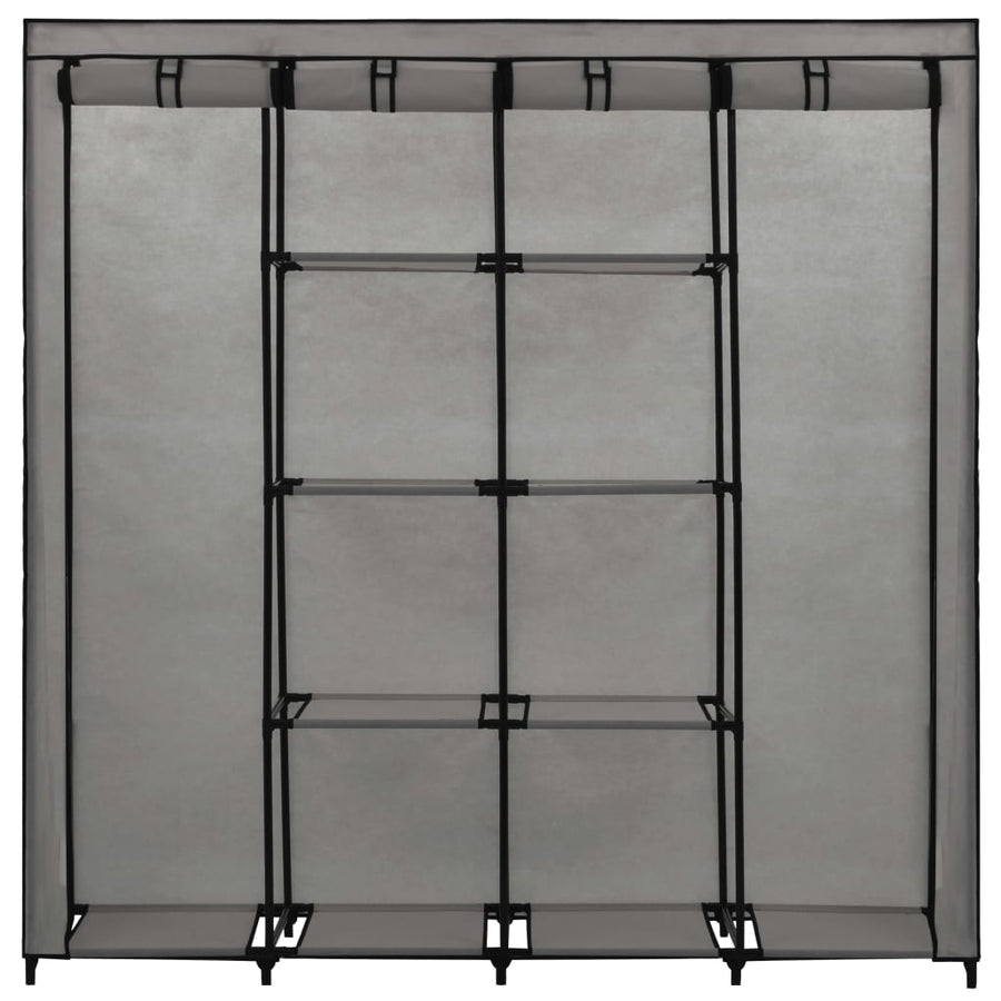Kledingkast Met 4 Vakken 75X45X70 Cm Grijs
