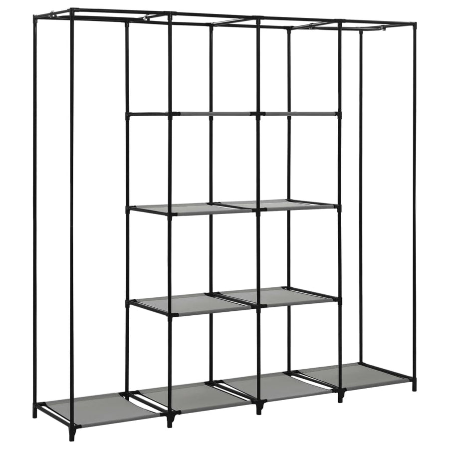 Kledingkast Met 4 Vakken 75X45X70 Cm Grijs