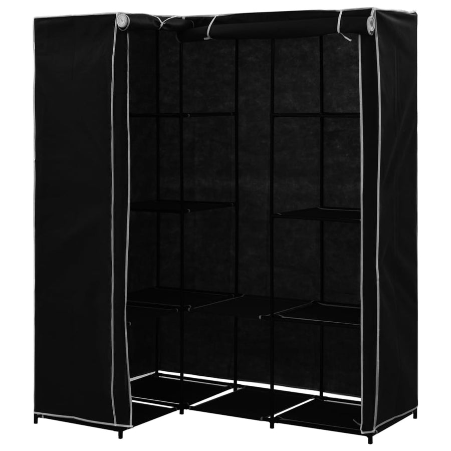 Hoekkledingkast 30X87X69 Cm Zwart